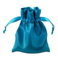 thumbnail image 1 of Satin Jewelry Pouch 4x5 Turquoise - Drawstring Gift Bags, 1 of 1
