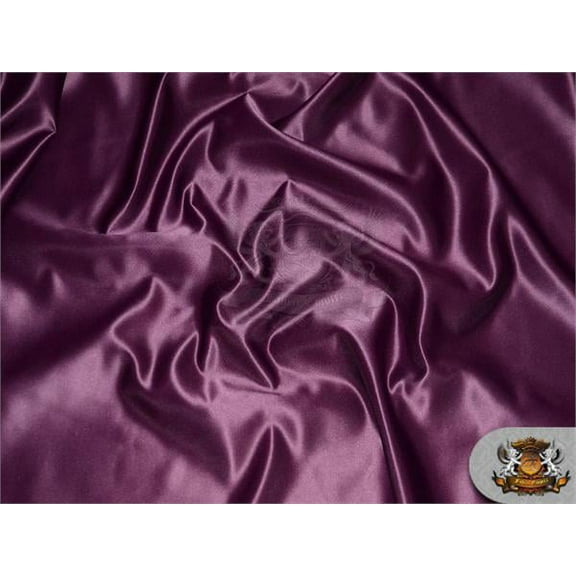 Satin L'amour Solid Fabric ABERGINE / 60" Wide / Sold by the yard