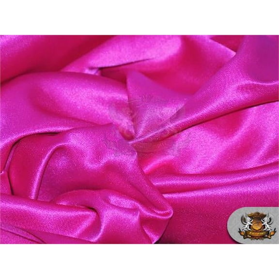 Satin L'amour Solid Fabric FUCHSIA / 60" Wide / Sold by the yard