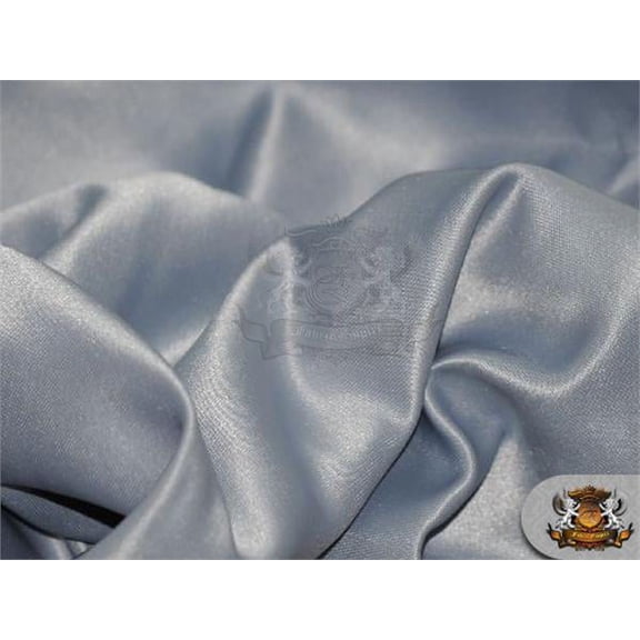 Satin L'amour Solid Fabric SILVER / 60" Wide / Sold by the yard