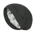 thumbnail image 1 of Satin Lined Bonnet for Sleeping for Women Men | Adjustable Slouchy Beanie Hat Night Sleep Cap, Hair Wrap for Curly Natural Hair, 1 of 3