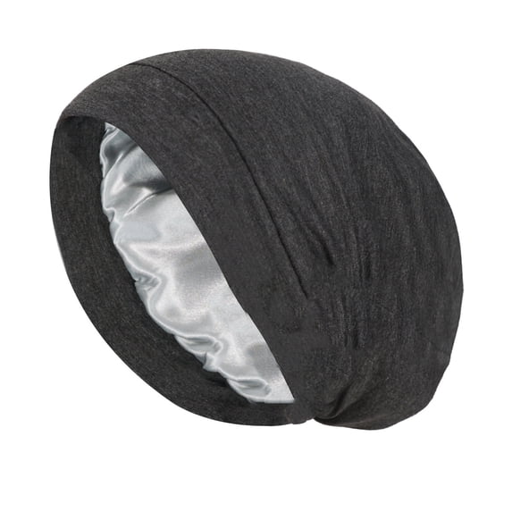 Satin Lined Bonnet for Sleeping for Women Men | Adjustable Slouchy Beanie Hat Night Sleep Cap, Hair Wrap for Curly Natural Hair