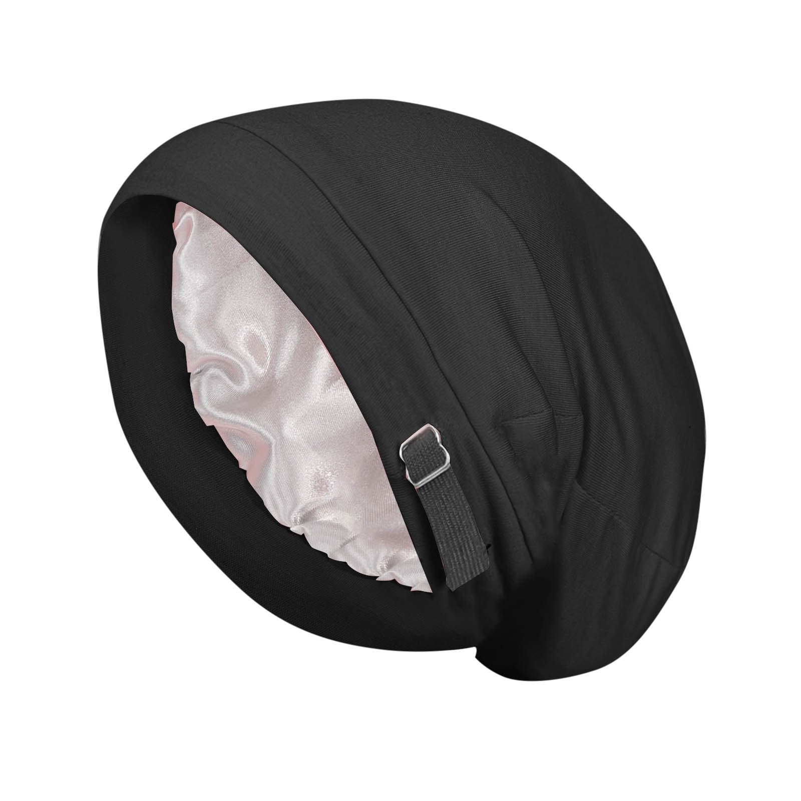 Satin-Lined Sleep Bonnet for Curly Hair – Adjustable Silk 
