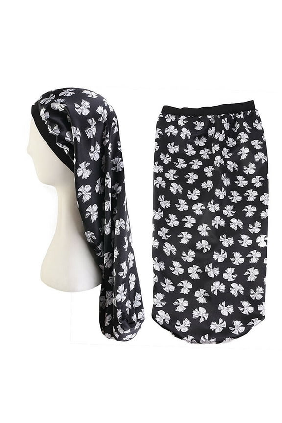 Satin Long Hair Braid Dreadlocks Straight Curly Cap Sleep Hat Head Wrap Cover