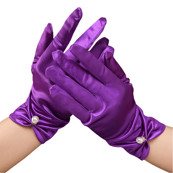 Satin Mitten for Women Evening Satin Bridal Wedding Gloves Bride Wedding Dress Gloves
