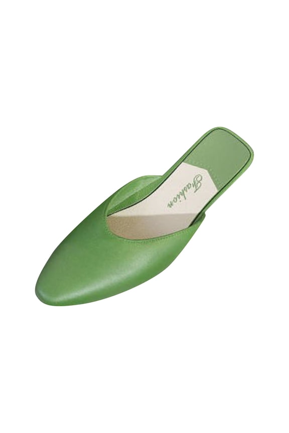 Satin Mules for Women Closed Square Toe Kitten Heels, Elegant Slip On Backless Low Heel Dress Shoes for Vacation, Casual, Party, Work,41