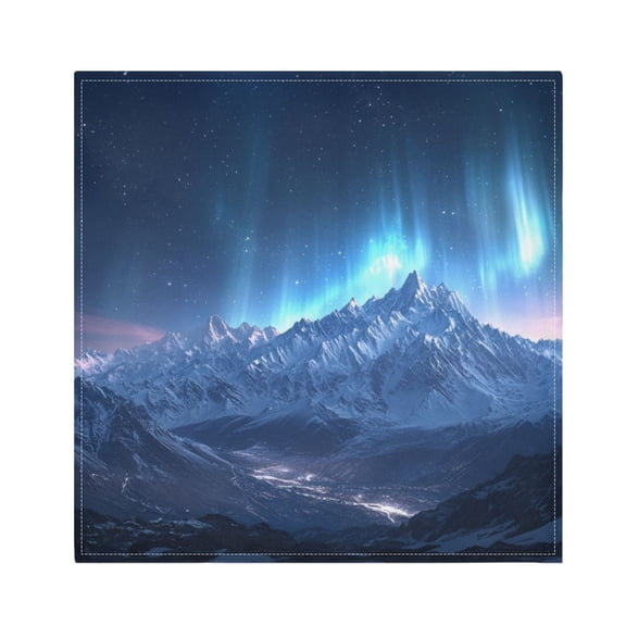 Satin Napkin Square 20 Inches Soft Smooth Decorative Napkins for Party Wedding Banquet and Dinner Mountains under The Stars