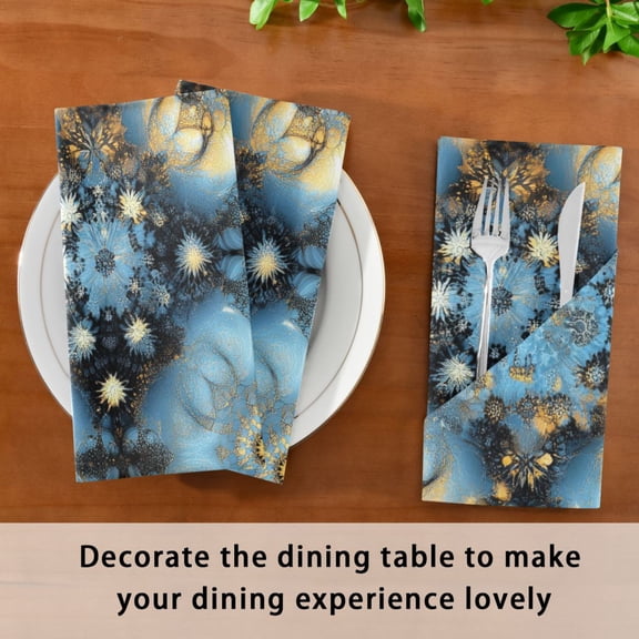 Satin Native Fab Cotton Dinner Napkin Celestial Patterns Reusable