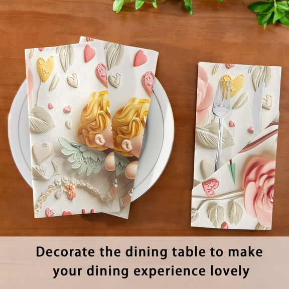 Satin Native Fab Cotton Dinner Napkin Cupid’s Touch Reusable