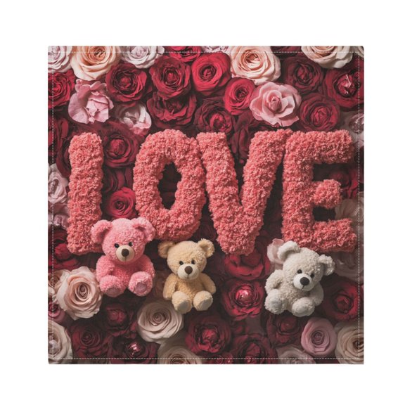 Satin Native Fab Cotton Dinner Napkin Floral Love Reusable