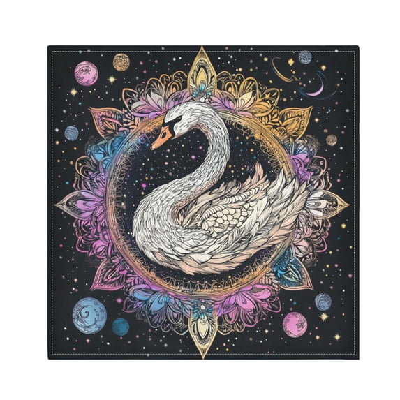 Satin Native Fab Cotton Dinner Napkin Galactic Elegance The Swan Reusable