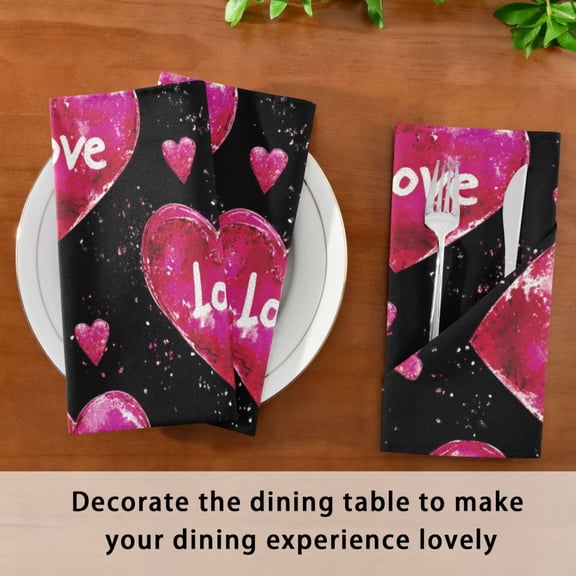 Satin Native Fab Cotton Dinner Napkin Galactic Love Pattern Reusable