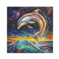 thumbnail image 1 of Satin Native Fab Cotton Dinner Napkin Galactic Wave Rider Reusable, 1 of 8
