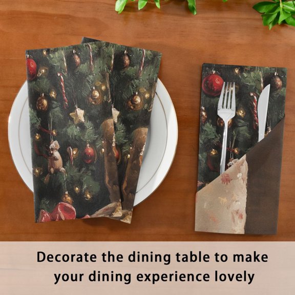 Satin Native Fab Cotton Dinner Napkin Holiday Teddy Moments Reusable