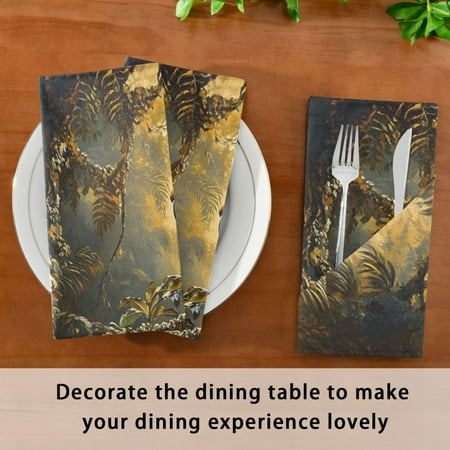 Satin Native Fab Cotton Dinner Napkin Jungle Jewel Reusable