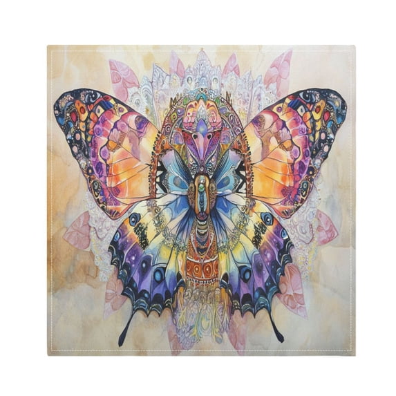 Satin Native Fab Cotton Dinner Napkin Mandala Butterfly Reusable