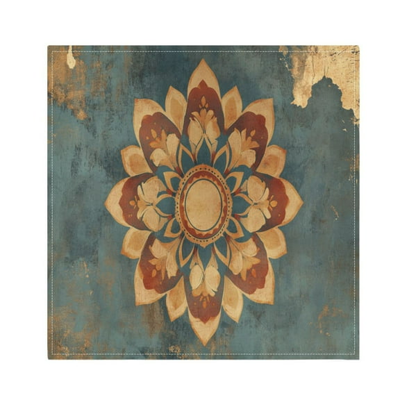 Satin Native Fab Cotton Dinner Napkin Mandala Pattern Reusable