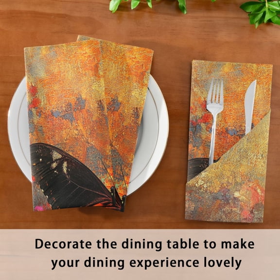 Satin Native Fab Cotton Dinner Napkin Nature's Colorful Dancer Reusable