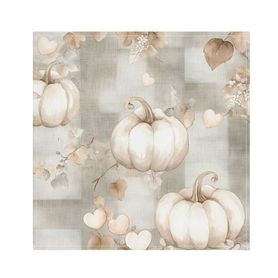 Satin Native Fab Cotton Dinner Napkin Soft Cream Pumpkin Elegance Reusable