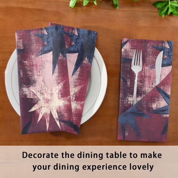 Satin Native Fab Cotton Dinner Napkin Starry Reusable