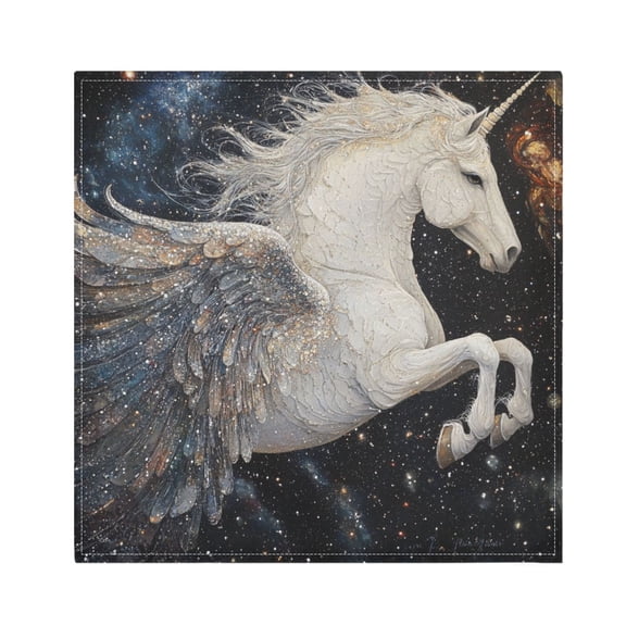 Satin Native Fab Cotton Dinner Napkin Unicorn Pegasus Reusable