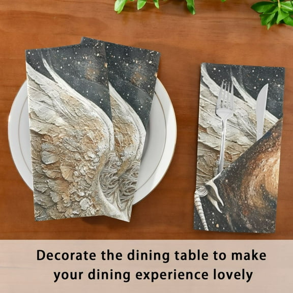 Satin Native Fab Cotton Dinner Napkin Unicorn in Space Reusable