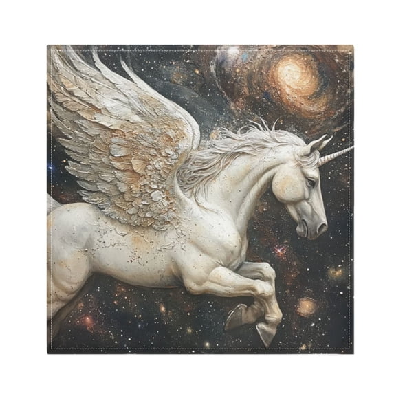 Satin Native Fab Cotton Dinner Napkin Unicorn in Space Reusable
