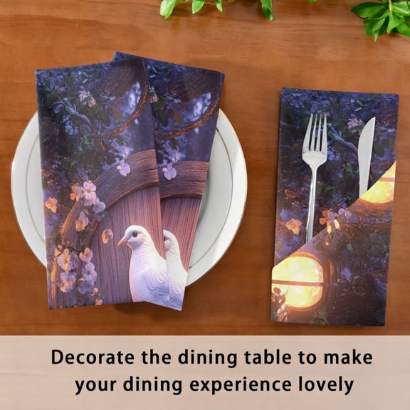 Satin Native Fab Cotton Dinner Napkin Whispers Of Light Reusable