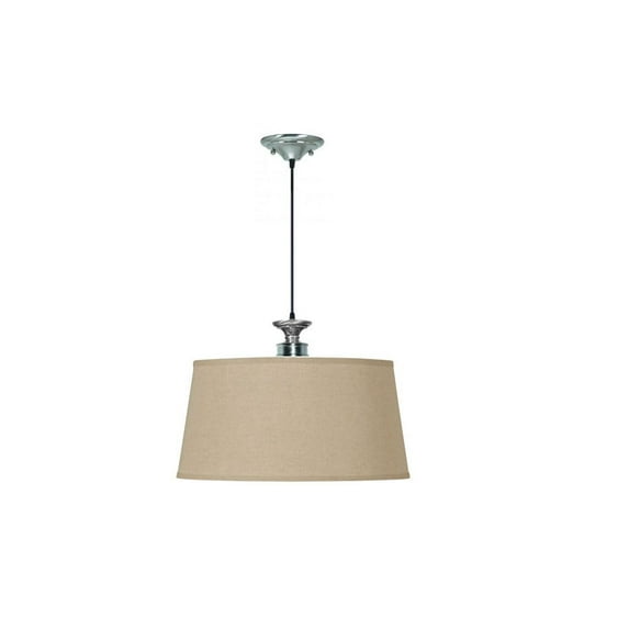 Satin Nickel 12 Inch Pendant Kit with 20 Inch Lamp Shade
