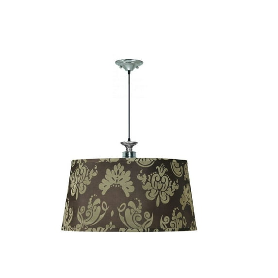 Satin Nickel 12 Inch Pendant Kit with 20 Inch Lamp Shade