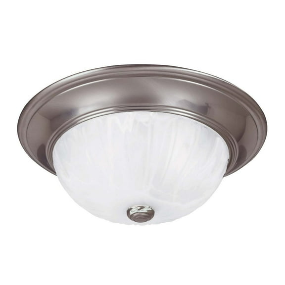 Satin Nickel 2-Light Ceiling Light
