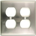 thumbnail image 1 of Satin Nickel Double Receptacle Switch Plate, 1 of 1