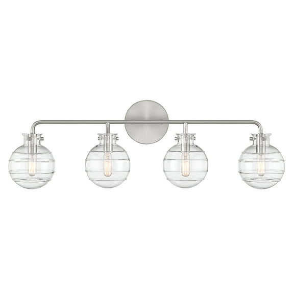 Satin Nickel Four Light Bathroom Vanity from the Mason Collection