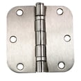 thumbnail image 1 of Satin Nickel Residential Ball Bearing Hinges - 3 1/2" x 3 1/2"  with 5/8" Radius Corner - 2 Pack, 1 of 3