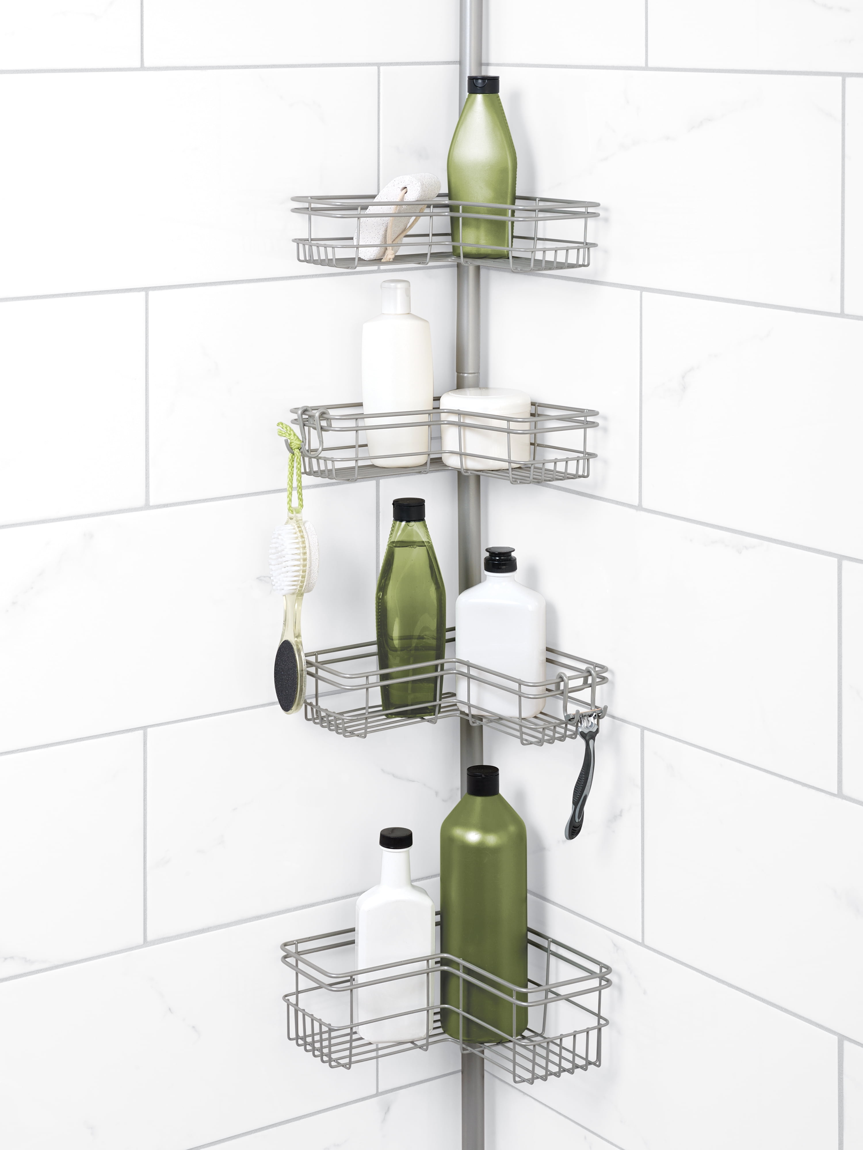Zenith Zenna Home Plastic 7-3/4 In. x 97 In. Shower Caddy - Power Townsend  Company