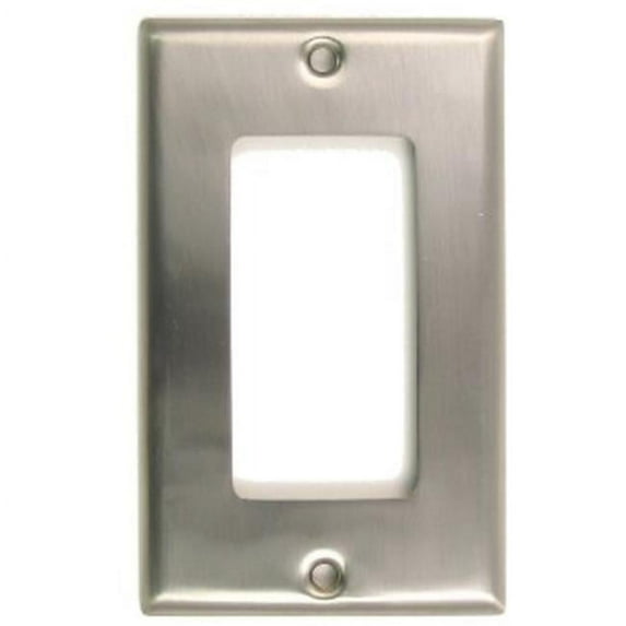 Satin Nickel Single Rocker Switch Plate