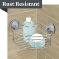 thumbnail image 1 of Satin Nickel Steel Corner Shower Basket, Better Homes & Gardens, 1 Shelf, Suction/Adhesive, 1 of 7