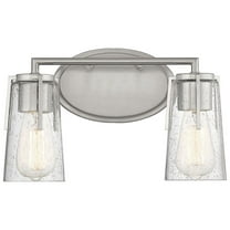 Satin Nickel Two Light Bath Bar from the Sacremento Collection