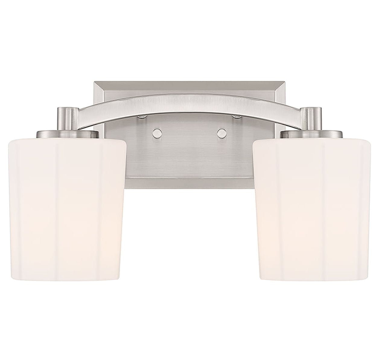 Whitney Satin Nickel 2-Light Cylinder Vanity Light