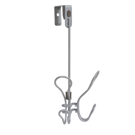 Satin Nickel over-the-Door Hook, with 4 Hooks, Mainstays SnugFit Metal Butterfly Hook Storage