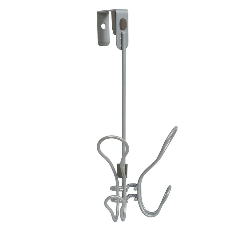 Satin Nickel over the Door Hook with 4 Hooks Mainstays SnugFit Metal Butterfly Hook Storage Walmart