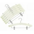 thumbnail image 1 of Satin Padded Hangers w/Clips (Ivory), 1 of 1
