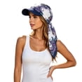 thumbnail image 1 of Satin Paisley Print Scarf Visor Hat, Breathable Polyester Sun Protection Head Wrap Cap Adjustable Outdoor Head Coverage for Women, 1 of 7