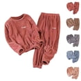 thumbnail image 1 of Satin Pajama Sets – Lounge Sets for Women & Spa Day Sleepwear Winter Plus Size Coral Pajama Set Women's Thickened Flannel Sleepwear Men's Warm Couples' Homewear For Both Indoor & Outdoor Use, 1 of 3