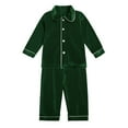 thumbnail image 1 of Satin Pajamas Kids Girls Pajama Set Button Down Tops With Pants Casual Pajamas Set Pj For Girls 7-8, 1 of 3