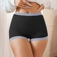 thumbnail image 1 of Satin Panties Women's Boyshort Briefs Color Block Underwear Sports Panties Cotton Boyshort Underwear for Women Gray XXL, 1 of 9