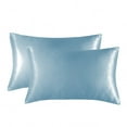 thumbnail image 1 of Satin Pillow Case, 2 Pack Satin Queen Silky Pillowcase for Hair and Skin, Satin Pillowcase Set of 2, 20"x30", Soft Breathable Smooth Cooling Pillow Covers for Sleeping, 1 of 8