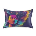 thumbnail image 1 of Satin Pillow Case Big Curly Hair Woman Queen Silk Pillow Cover for Hair and Skin Envelope Closure 20"x30", 1 of 9
