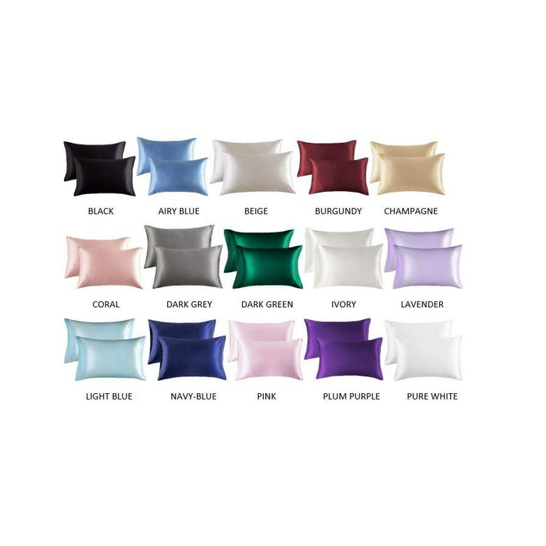 Satin Pillow Cases All colors Sizes