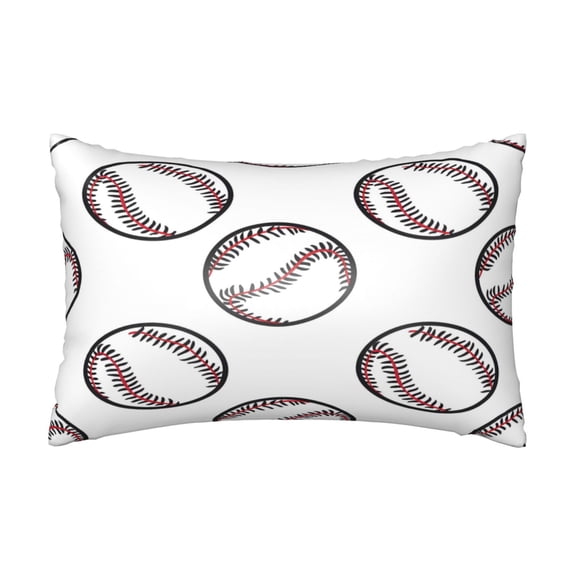 Satin Pillowcase 20x30in For Hair And Skin Soft Silky Blend Pillow Case With Hidden Zipper For Bedroom Or Sofa Baseball Theme Sporty Dynamic Style